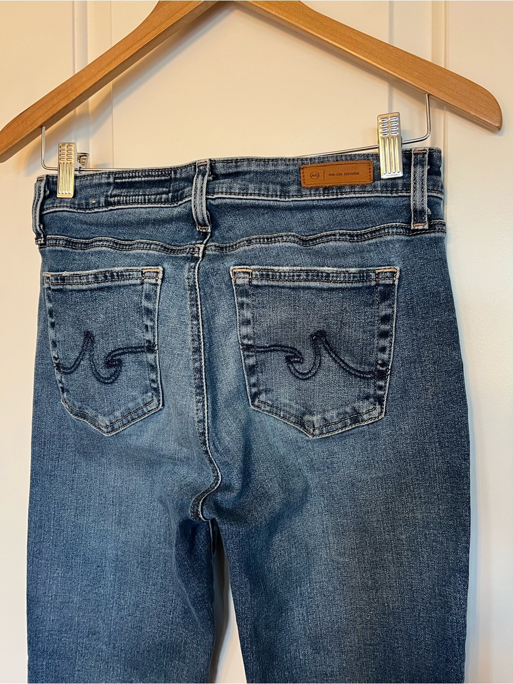 AG jeans Adriano Goldschmied Mari Mid-rise Slim Straight jeans Size 27 Premium - Picture 7 of 10